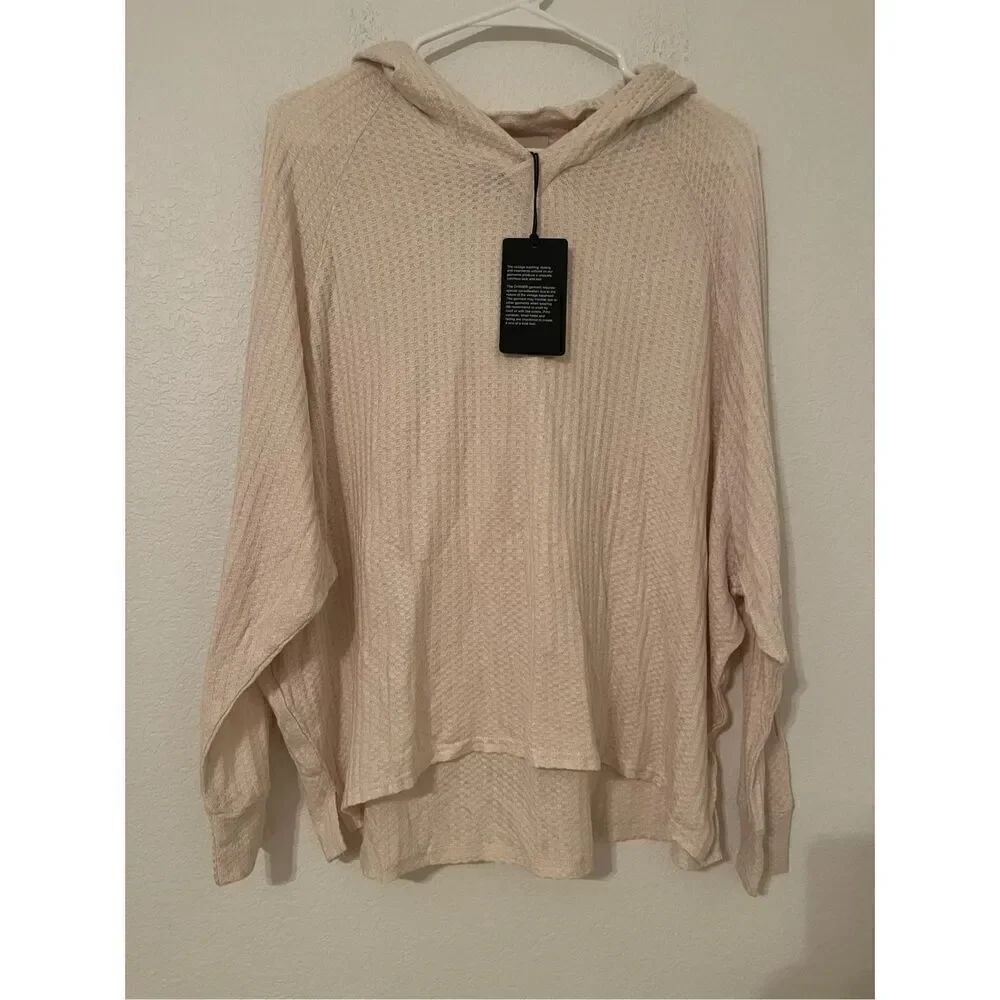 Chaser Oatmeal Textured All Day Wear Lightweight Hoodie Sweater NEW